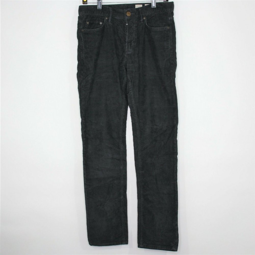 AllSaints Mens 28 (30.5) x 32 Corduane Iggy Corduroy Button Fly Pants